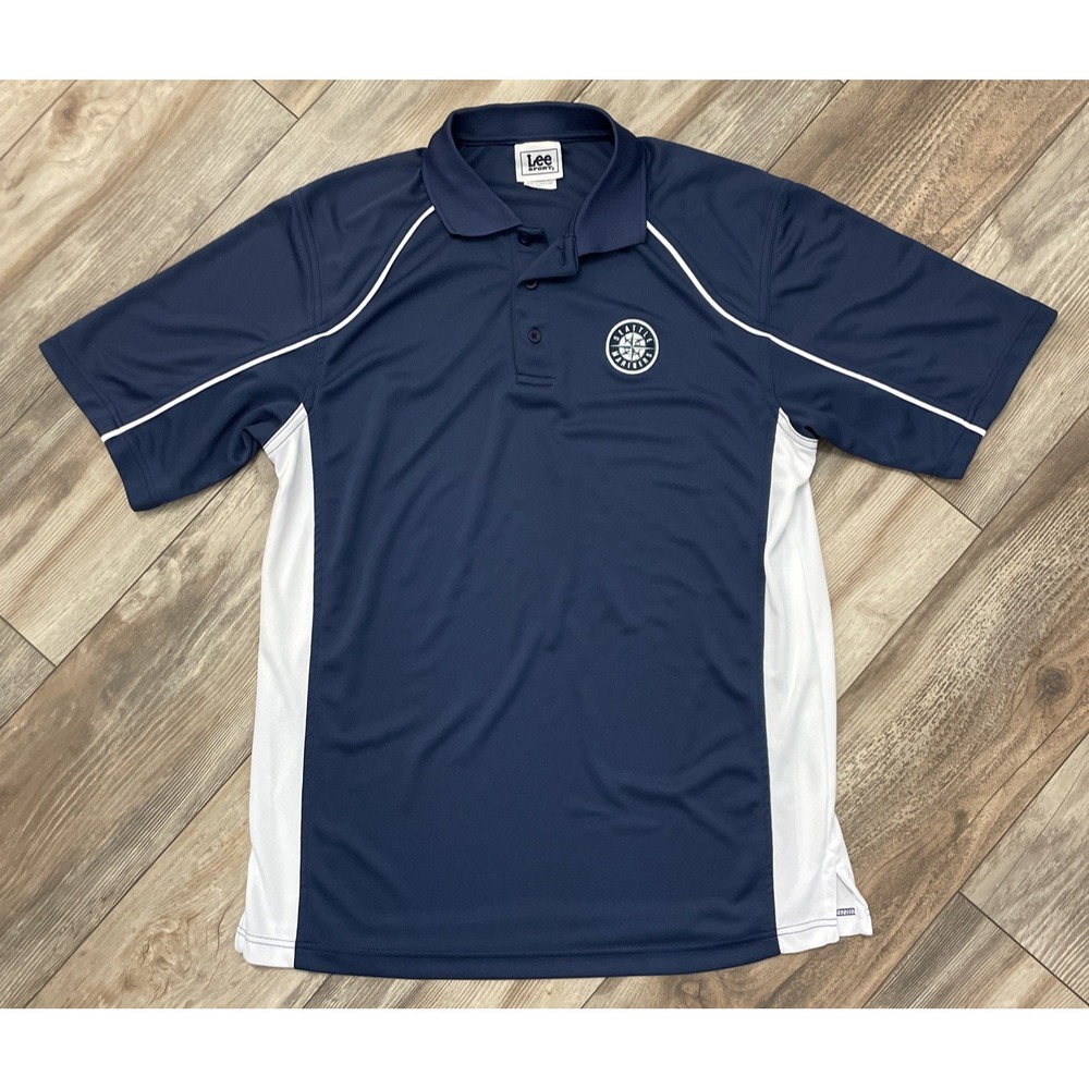 Vintage-Lee Sport Seattle Mariners Polo True Fan MLB Merchandise L Navy